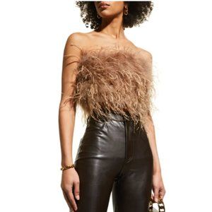 LaMarque Zaina Ostrich Feather Bustier Top